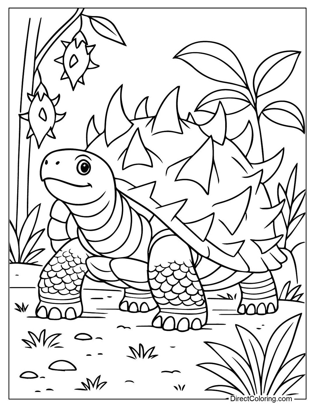 Torrtuginni Dragonfrutinni Coloring Page
